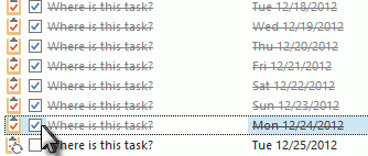 mark tasks complete