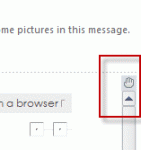 panning hand above the scroll bar