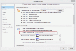 Preface comments with
