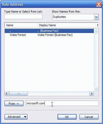 Create rules in Outlook 2003 and up