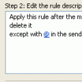 Sender address rule