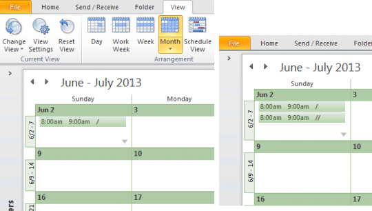 Tip 892 Show More Appointments On Outlook s Calendar Outlook Tips