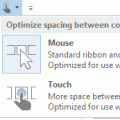 touch menu in Outlook 2013